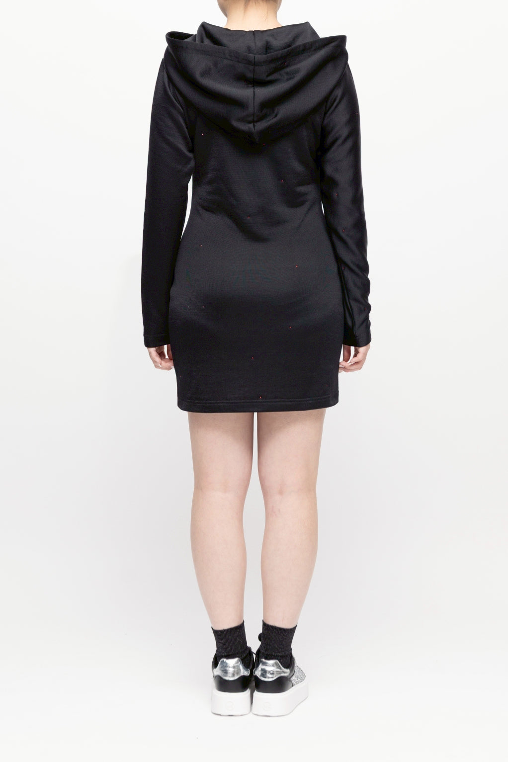 “ロッソビューテ” フーディーショートワンピース ブラック
