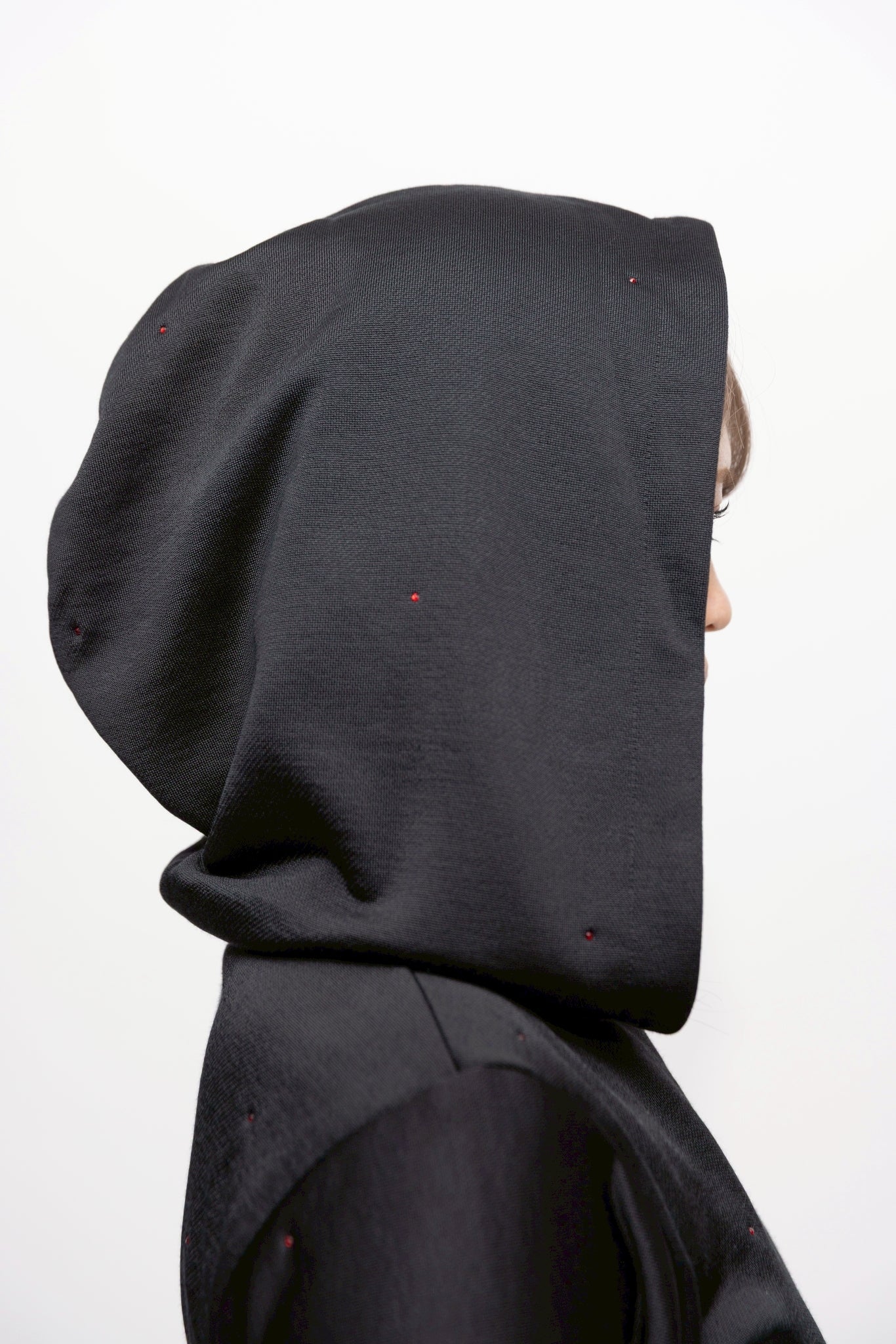 “ロッソビューテ” フーディーショートワンピース ブラック