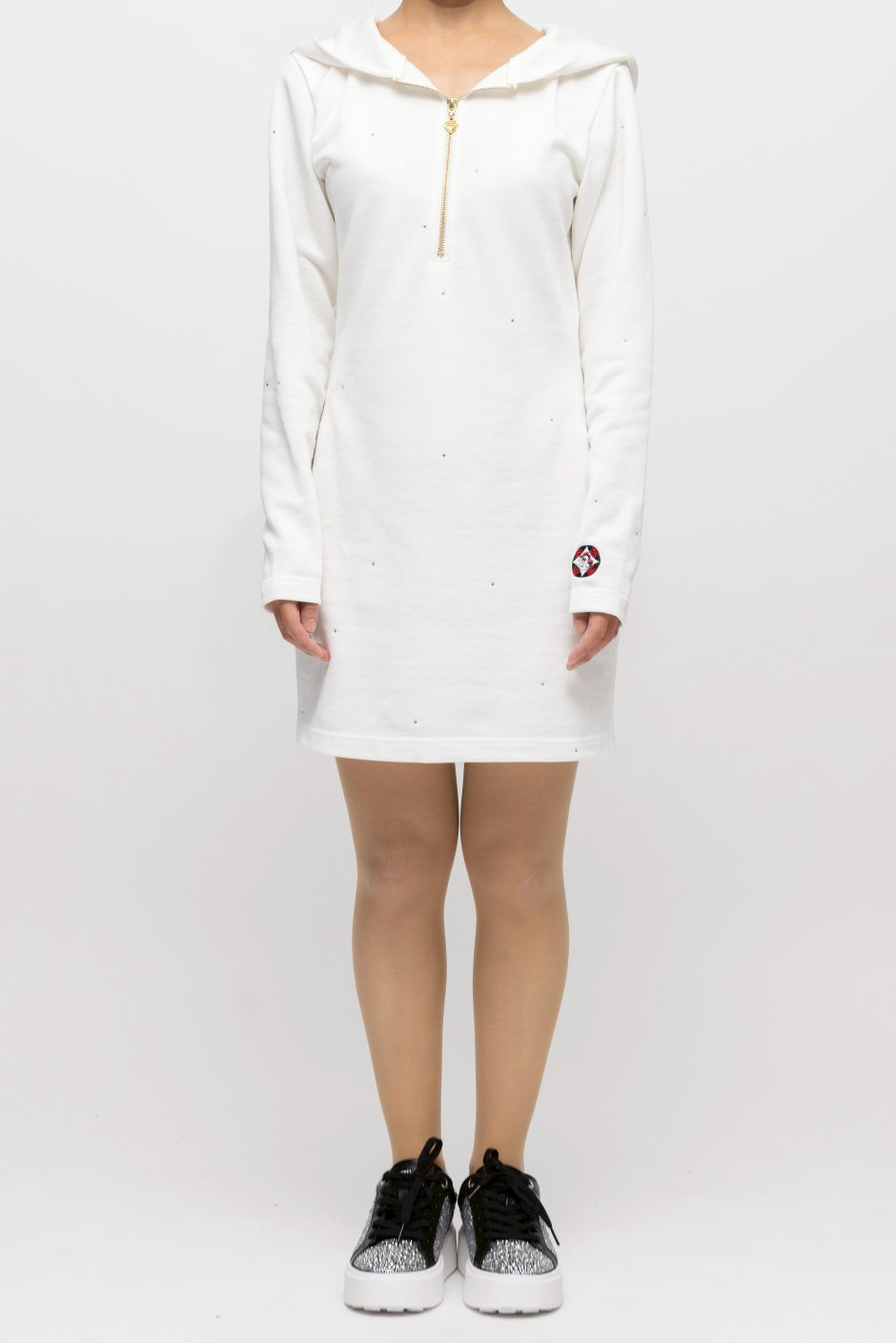 “ロッソビューテ” フーディーショートワンピース  ホワイト