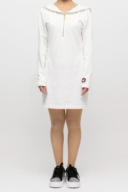 “ロッソビューテ” フーディーショートワンピース  ホワイト