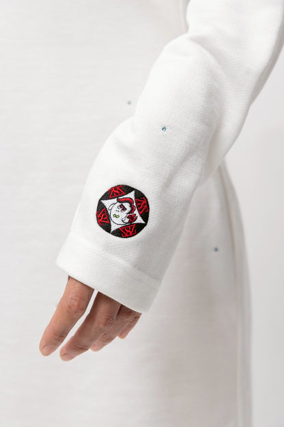 “ロッソビューテ” フーディーショートワンピース  ホワイト