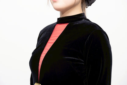 “ソーニョベルルッタ” ミドル丈ワンピース ブラック