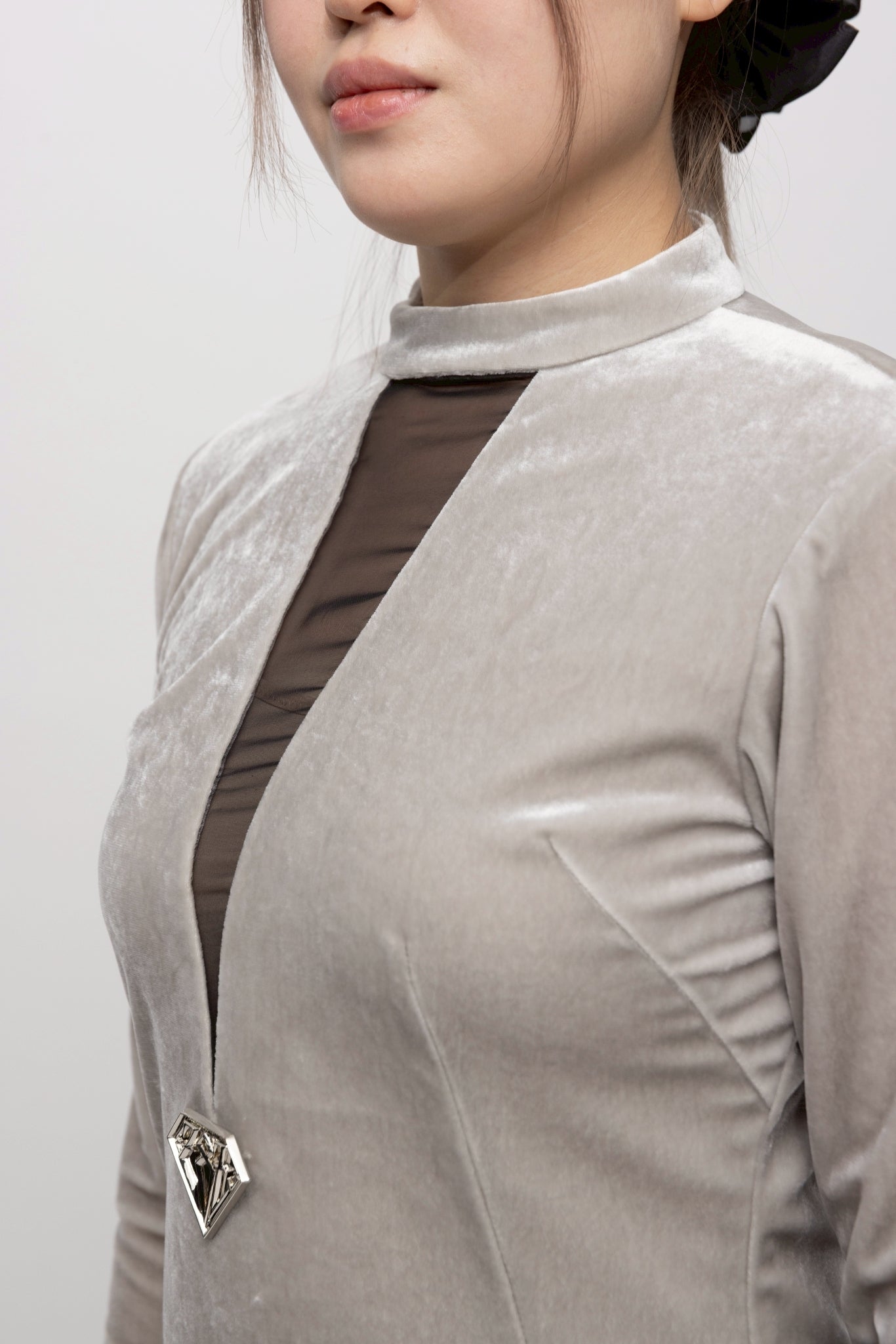 “ソーニョベルルッタ” ミドル丈ワンピース  シルバー