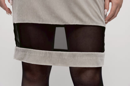 “ソーニョベルルッタ” ミドル丈ワンピース  シルバー