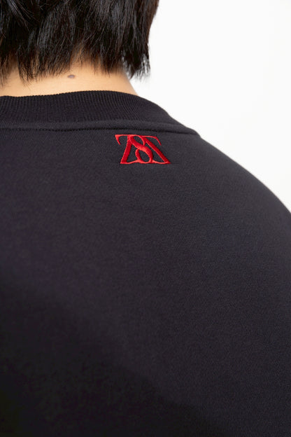 “エイザさん”スウェット トップス  ブラック