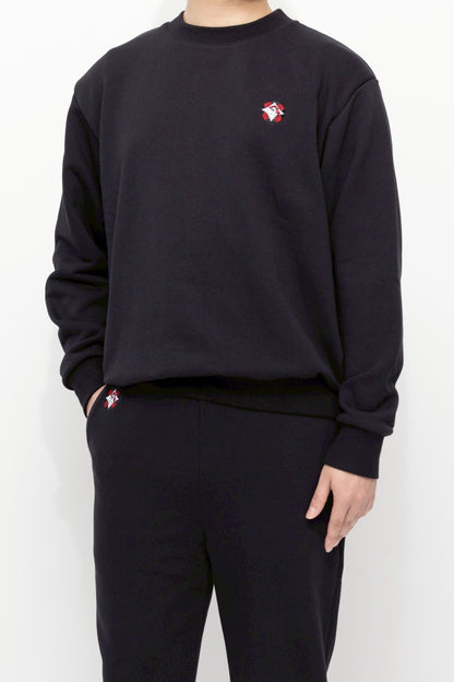 “エイザさん”スウェット トップス  ブラック